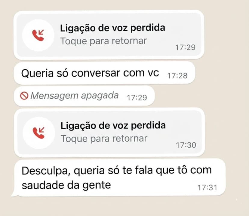Mensagem no WhatsApp